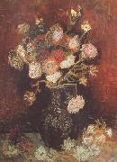 Vincent Van Gogh Vase wtih Asters and Phlox (nn04) oil on canvas